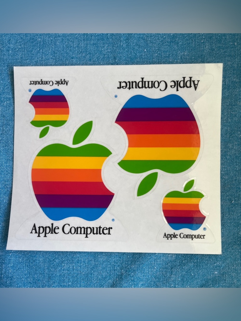 Authentic Vintage Apple
Computer Rainbow
LogoDecals - 4-Sticker Sheet